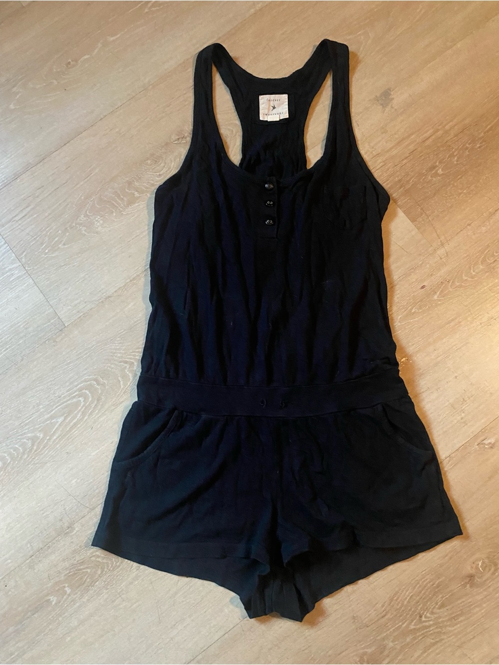 Vintage forever 21 black romper shorts